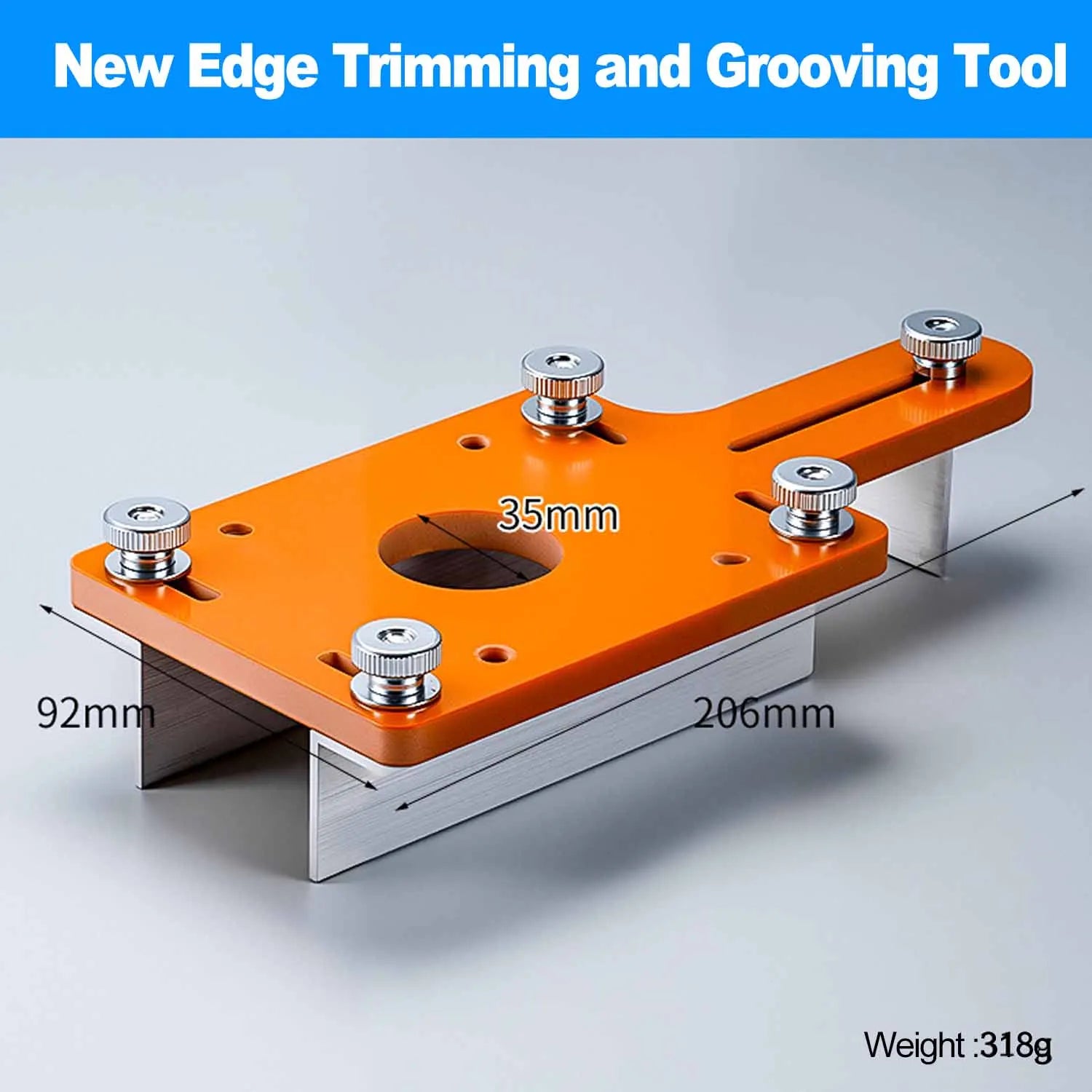 Wood Router Slotting Locator Accurate Slotted Base Slotting Machine Bracket Handheld Edge Trimmer Milling Curve Cutting Tool