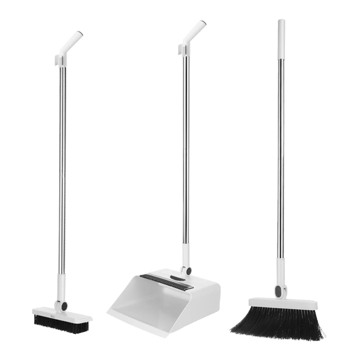 3-in-1 Broom and Dustpan Set – Long Handle Floor Brush Combo | Gearelo