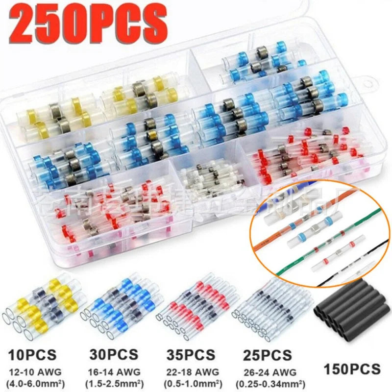 Waterproof Solder Ring Heat Shrink Tube Combo Set – Electrical Splice Kit | Gearelo