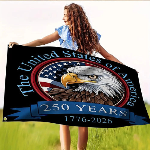 250th Anniversary Independence Flag – 1776–2026 Patriotic Bald Eagle Indoor/Outdoor | Gearelo