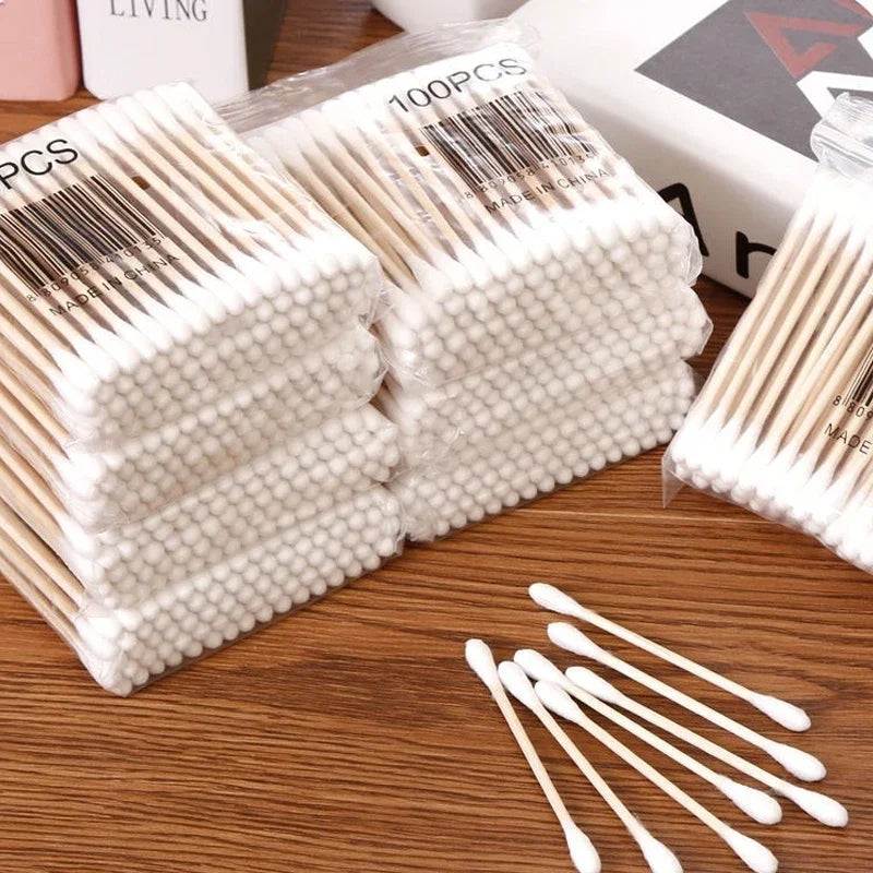 Cotton Swab Storage Box – Transparent Flip Lid Q-Tip Container | Gearelo