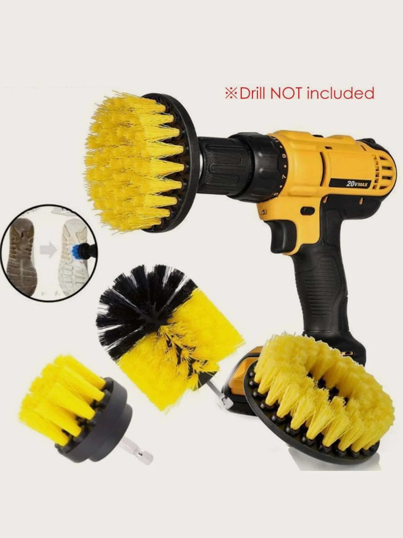 Electric Drill Scrubber Brush 3-Pack – Power Cleaning Kit for Tile, Carpet & Car | Gearelo
