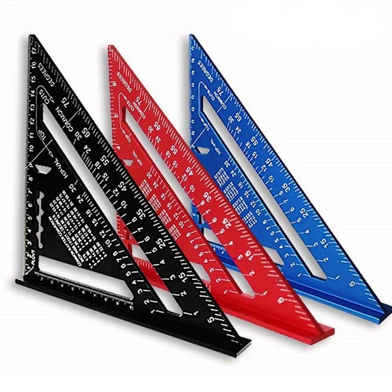 Aluminum Speed Square 7" – Carpenter Triangle Ruler, Inch & Metric | Gearelo