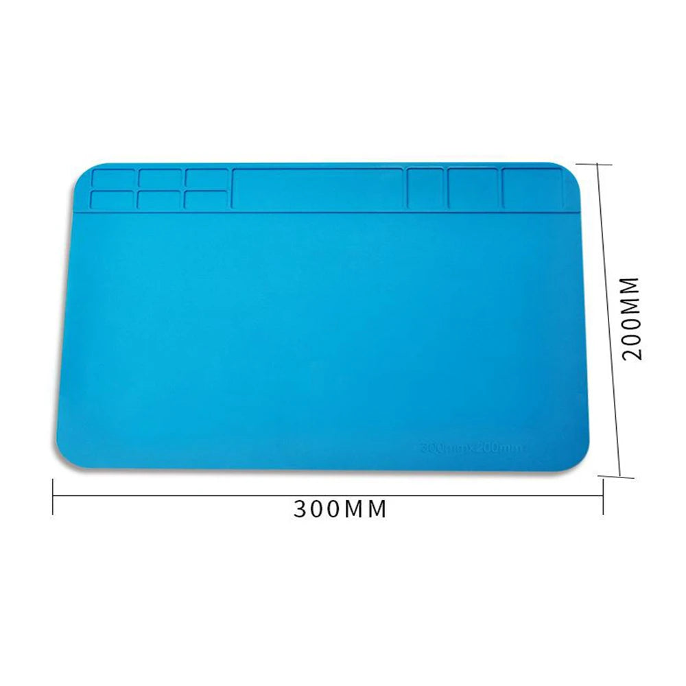 Small silicone heat insulation pad 300x200mm flat view