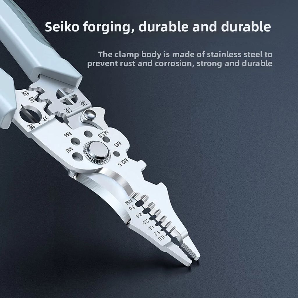 Heavy duty wire stripper plier solid forged stainless steel durable