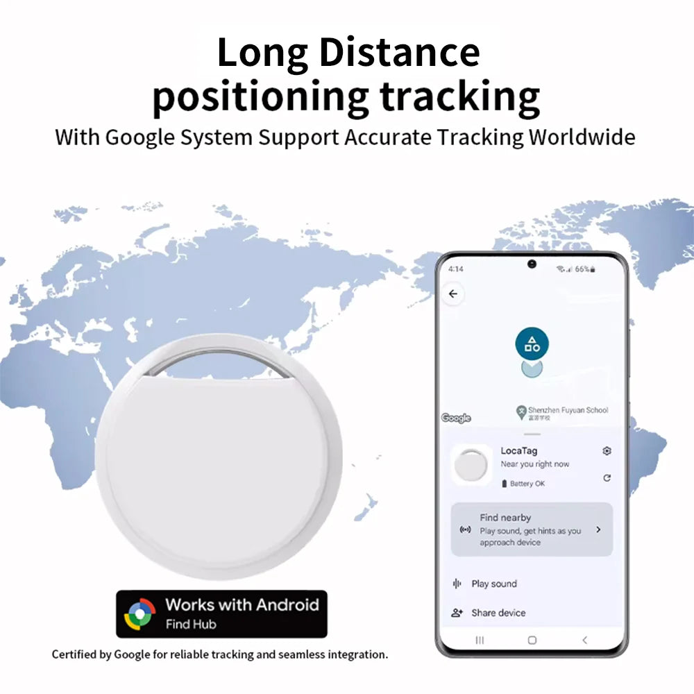 Android smart tag long distance Bluetooth tracking map