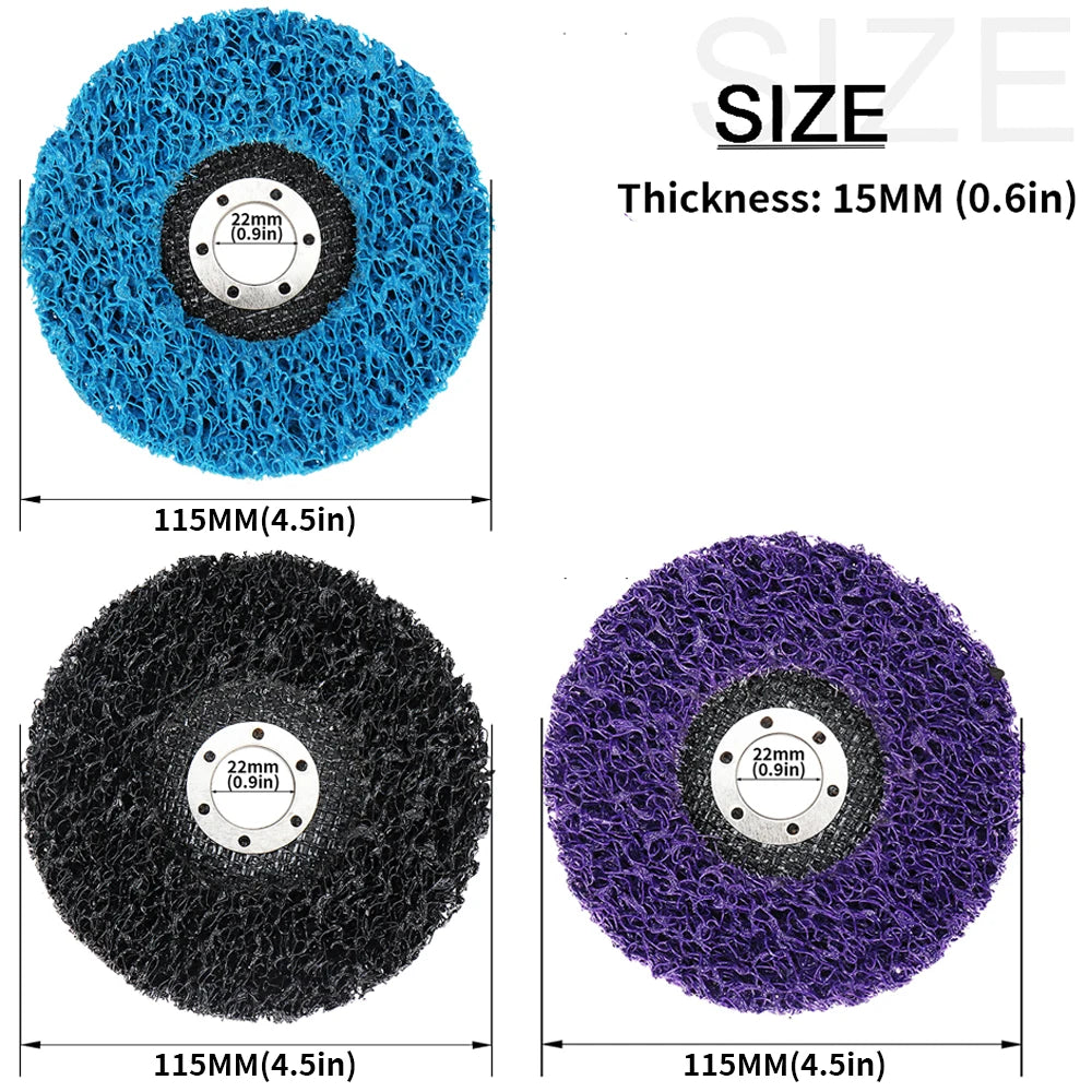 1Pcs100/115/125Mm Coral Disc Poly Strip Disc Diamond Grinding Wheel Flap Disc for Angle Grinder Paint Rust Removal Clean Abrasiv