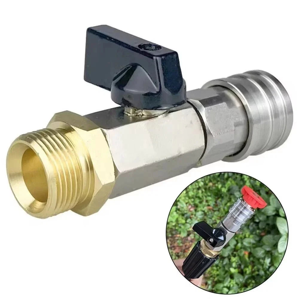 Ball valve kit 1/4 inch quick connect for pressure washer hose
