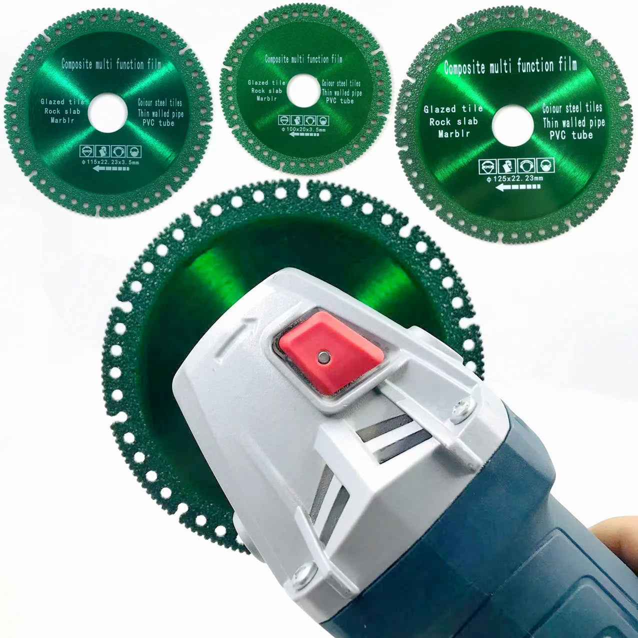 Brazed diamond saw blade 115mm 125mm multi-material green disc