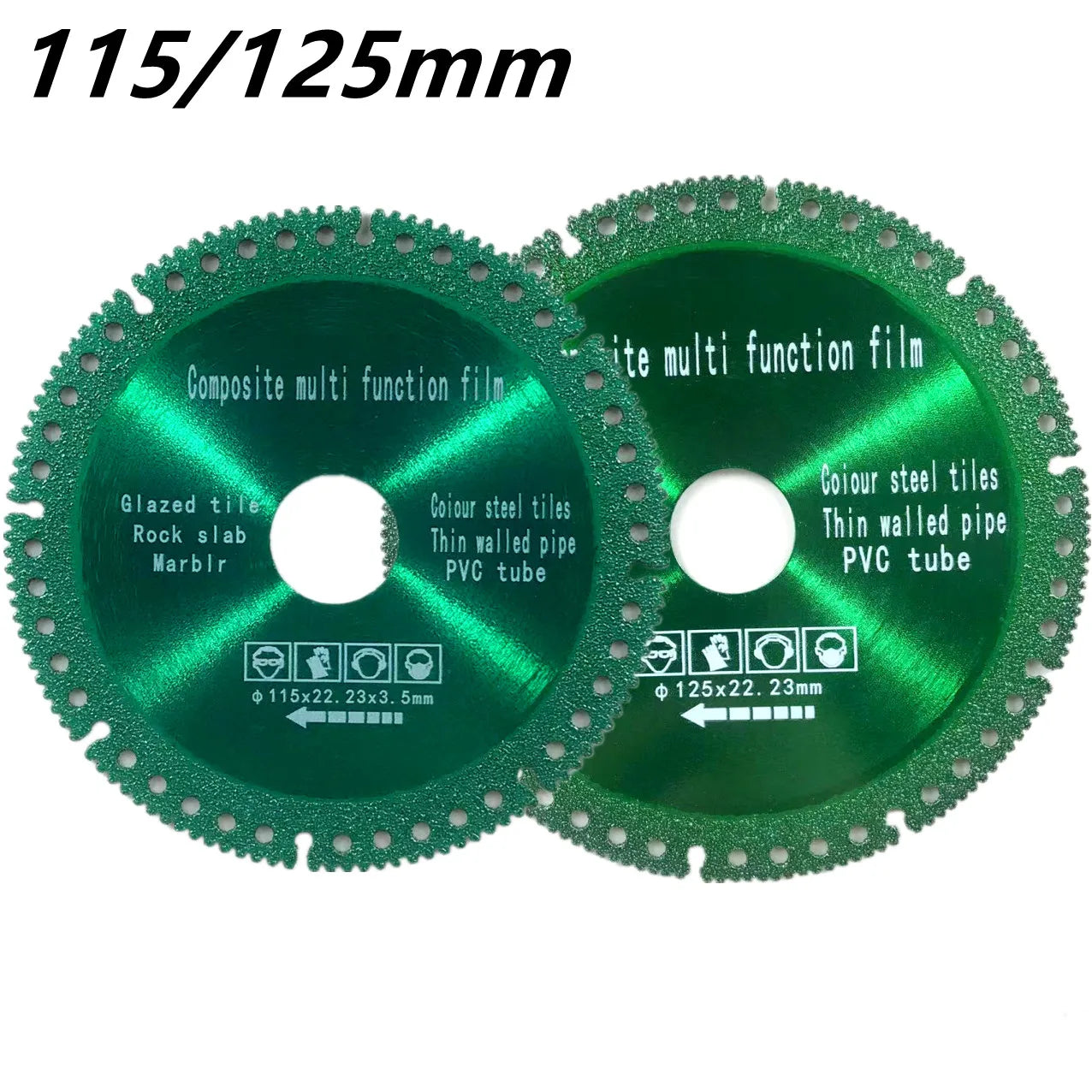 125mm brazed diamond cutting disc green angle grinder blade