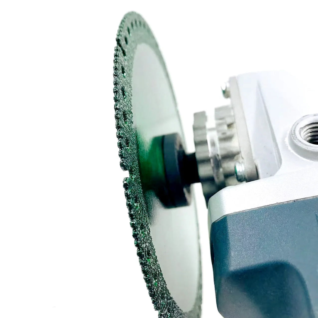 Vacuum brazed diamond blade teeth close-up industrial grade
