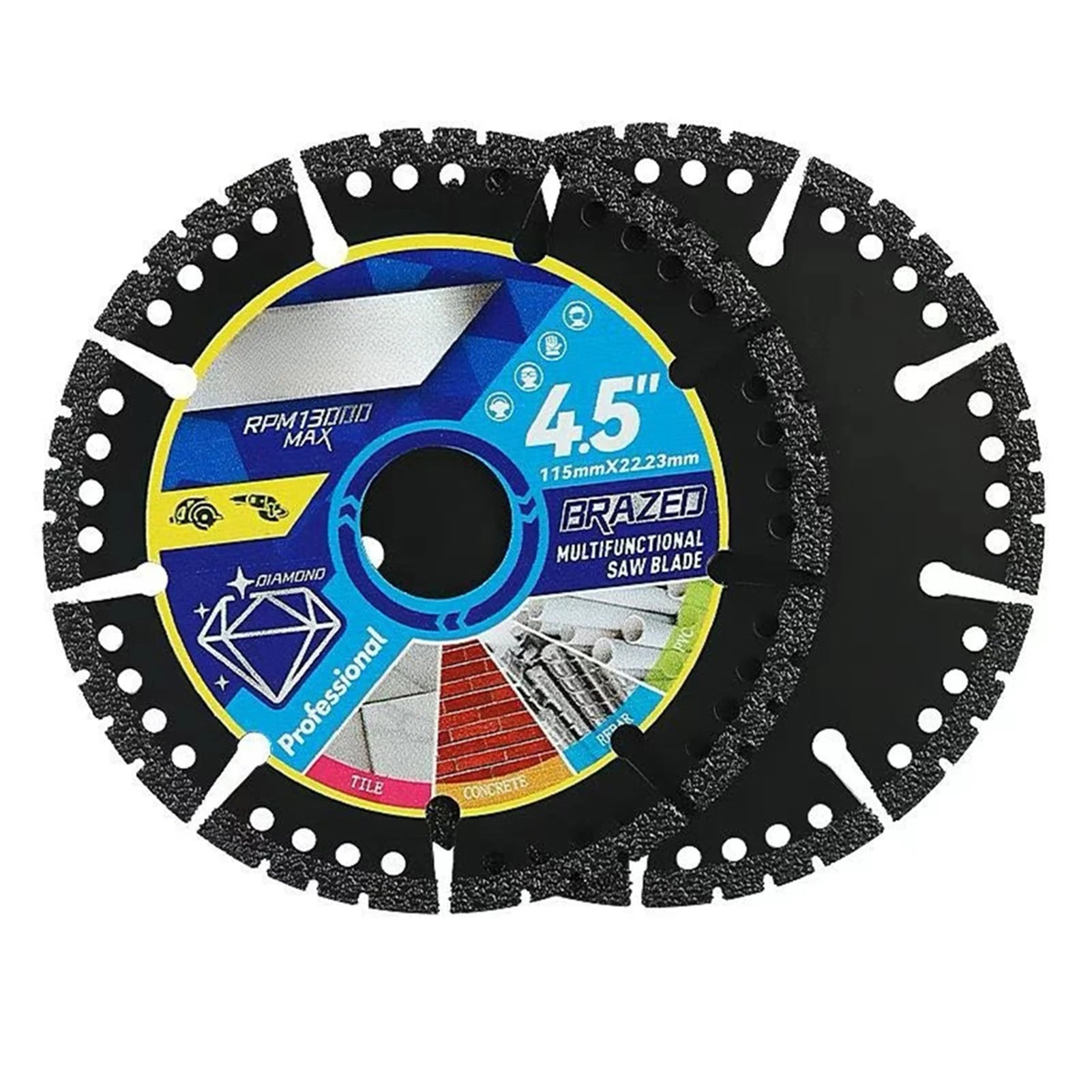 2-piece diamond cutting blade set 4.5 inch 115mm