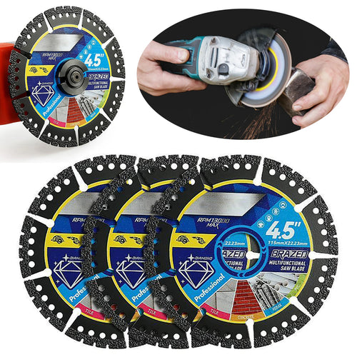 4.5 inch brazed diamond cutting blade multi-material angle grinder