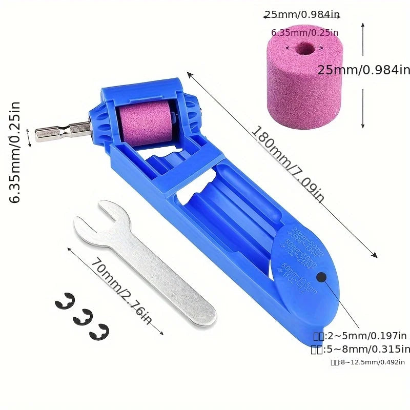 Drill bit sharpener grinding wheel dimensions 25x25mm hole 6.35mm