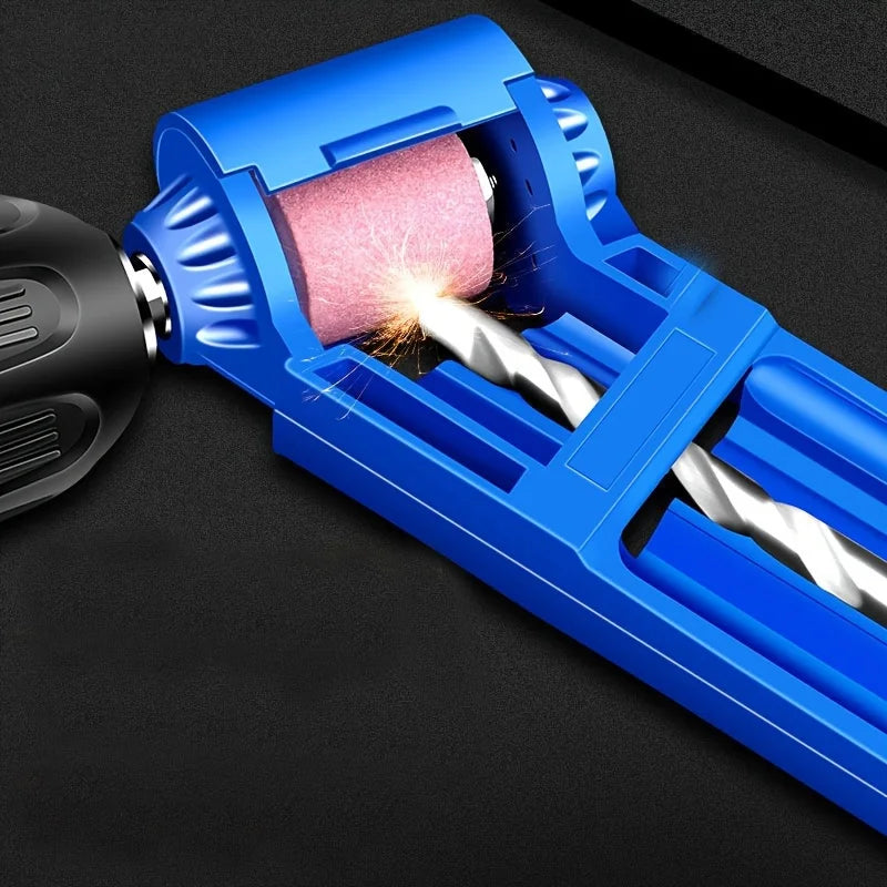 Operation guide for portable drill bit sharpener 4 steps