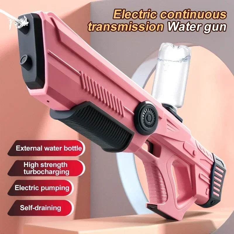Electric water gun automatic water suction feature demonstration