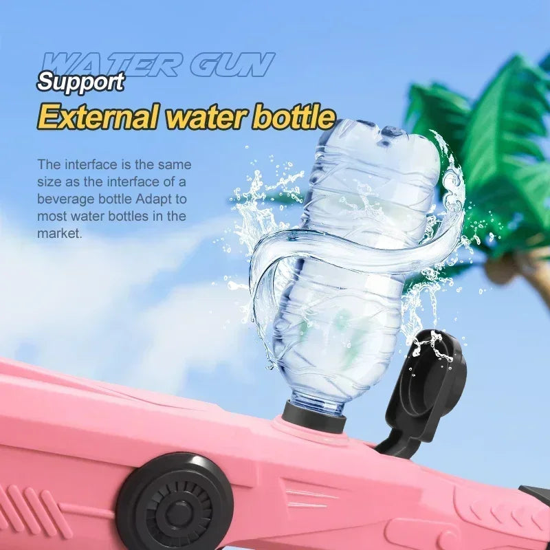 Electric water gun available in blue pink and white colors