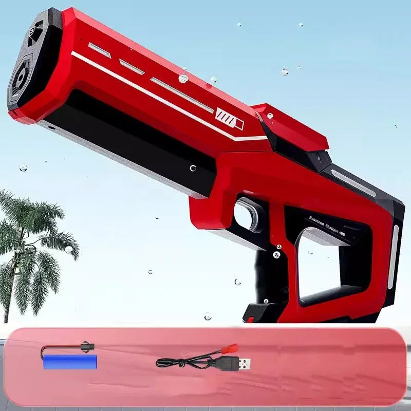 Red electric rechargeable water gun soaker kids outdoor toy