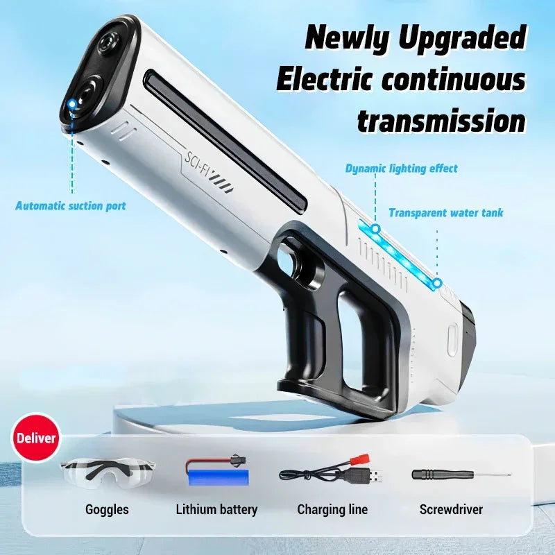 Electric water gun size comparison half meter 50cm soaker