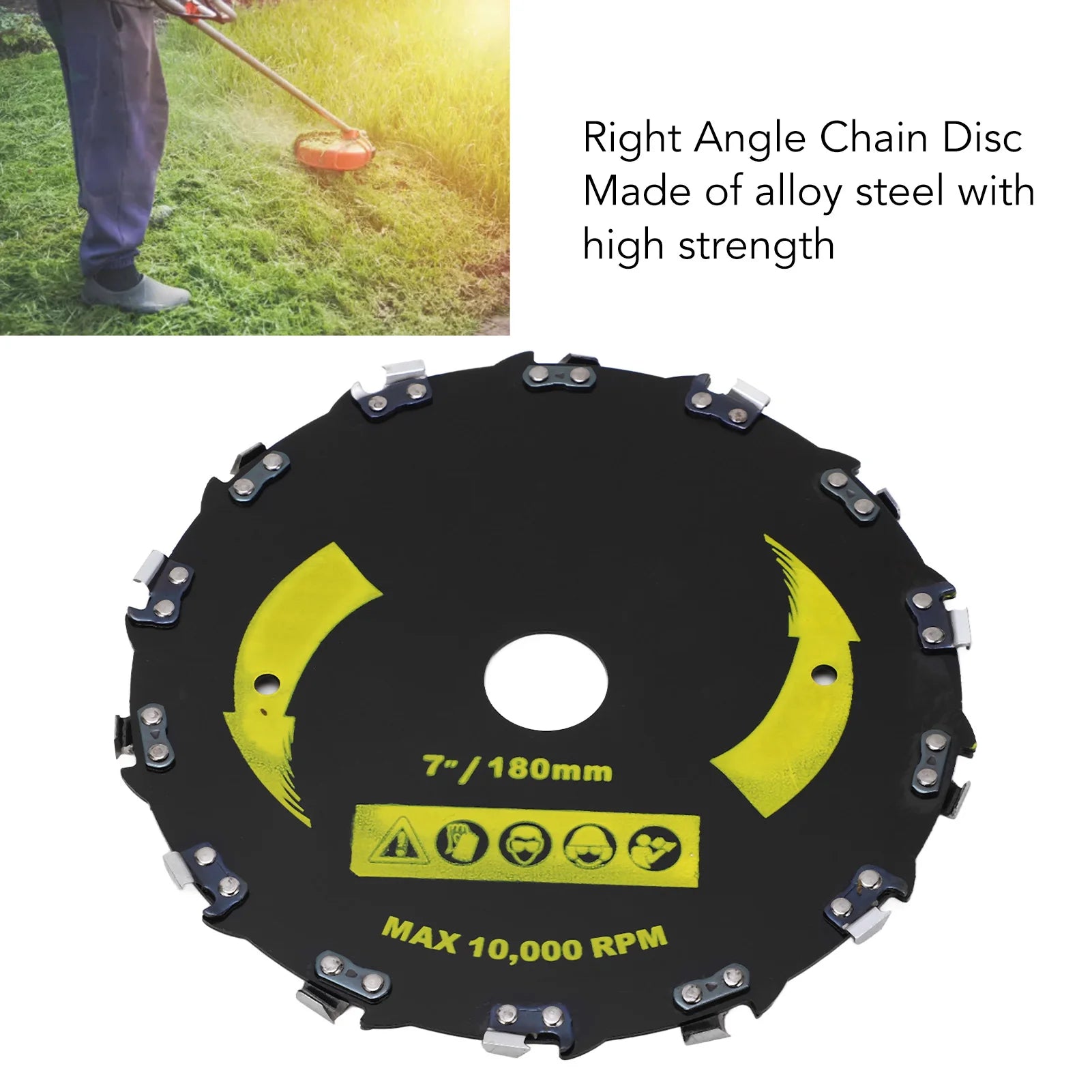 Chain Saw Disc Chainsaw Wheel Disc Right Angle Chain Disc Alloy Steel Blade Chainsaw Wheel Disc for Wood Plastic Carving Shaping