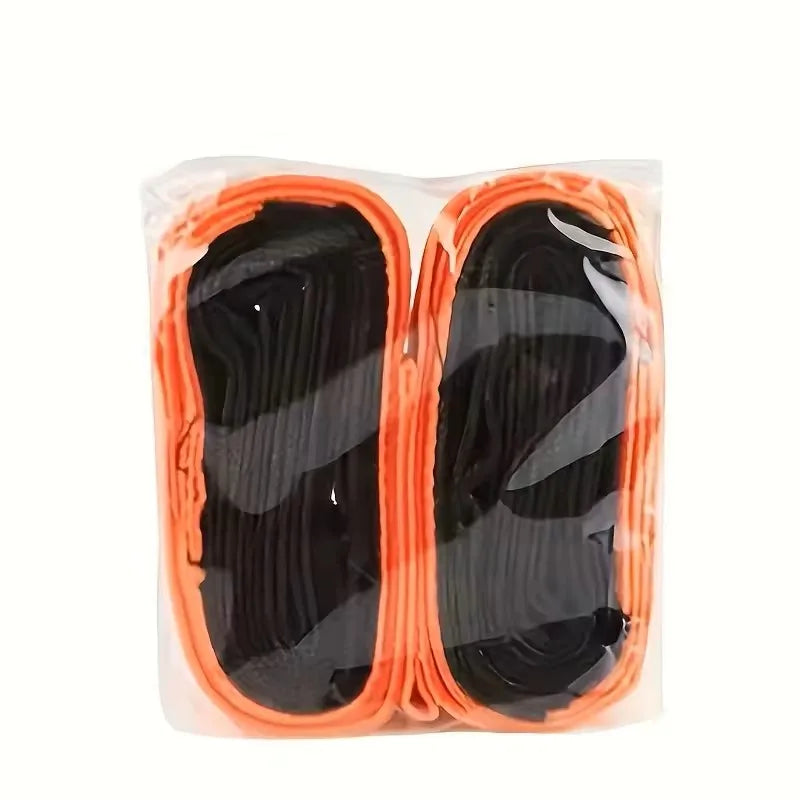 Orange moving straps folded compact storage reusable