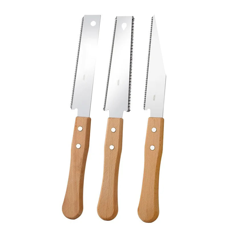 Japanese hand saw blade teeth closeup chrome vanadium steel