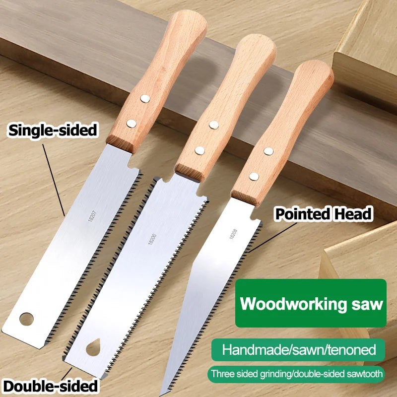 Japanese pull saw three blade types pointed double single sided