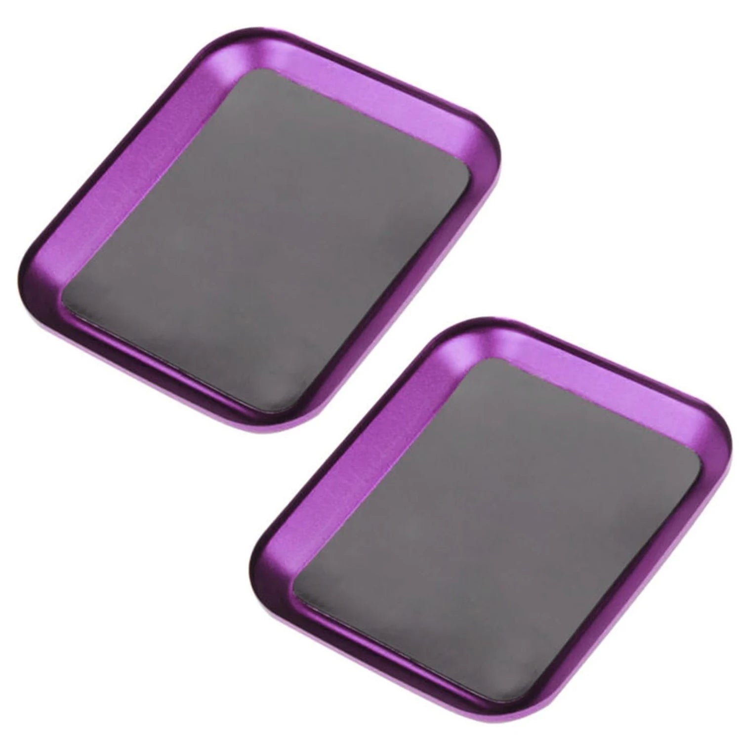 Purple magnetic screw tray 2-piece set — hobby workbench screw organizer