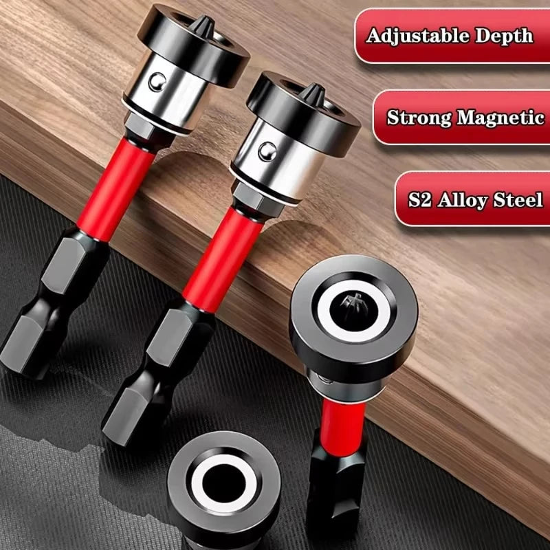 Magnetic positioning bit on cordless drill — drywall plasterboard installation