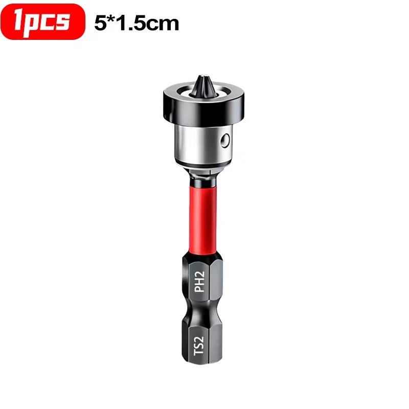 Universal 6.35mm hexagonal shank screwdriver bit — fits drills and electric screwdrivers