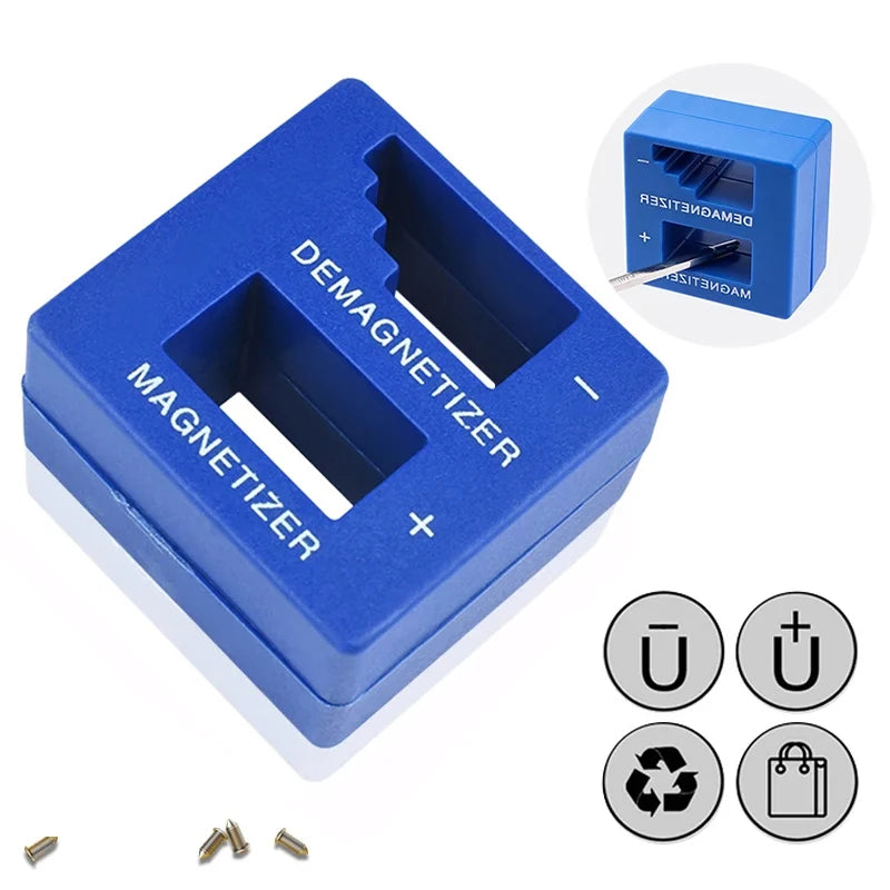 2-in-1 magnetizer demagnetizer for screwdrivers blue