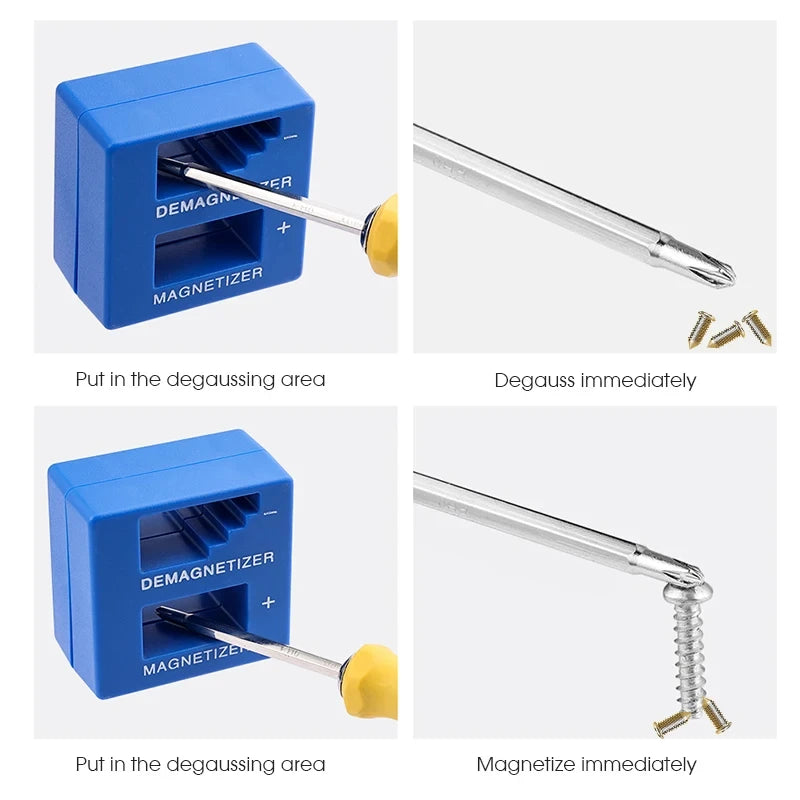 Portable magnetizer demagnetizer small compact features callout