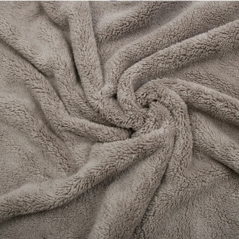 Double-sided coral cashmere microfiber texture closeup