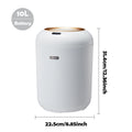 Smart trash can black gold with feet automatic lid 10L