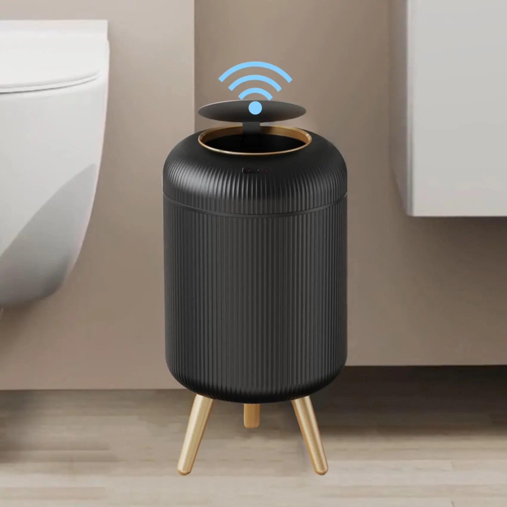 Smart trash can 10L dimensions round automatic touchless