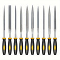10-piece high carbon steel needle file set with ergonomic handles