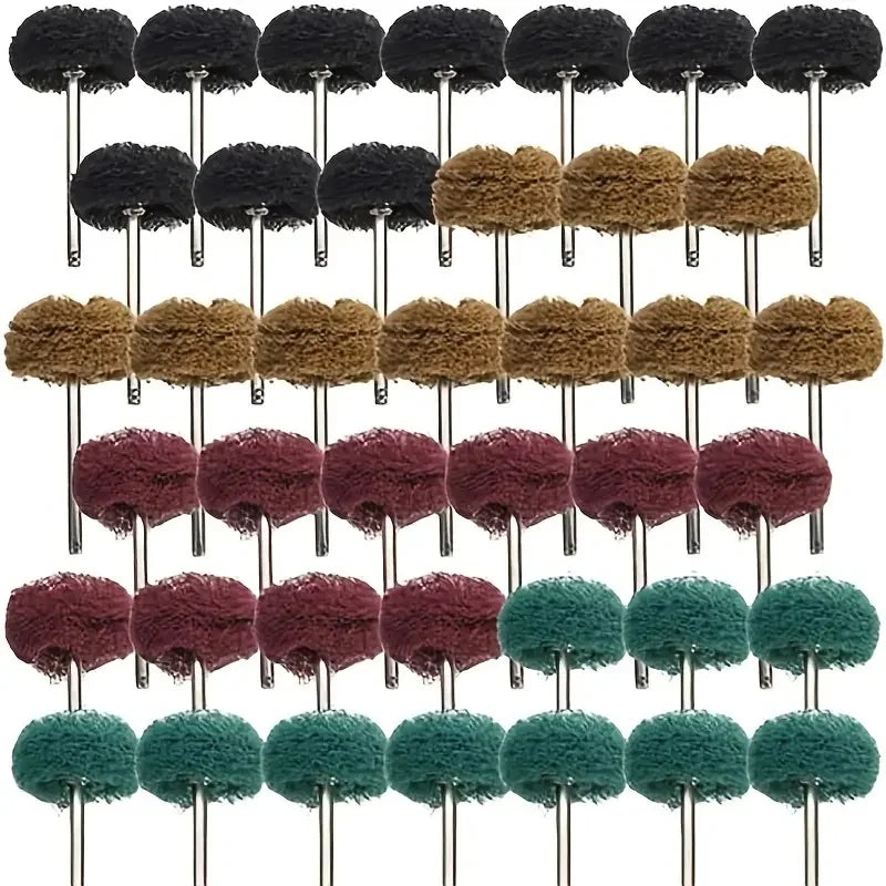 Nylon polishing wheels 120 180 320 400 grit yellow green red grey