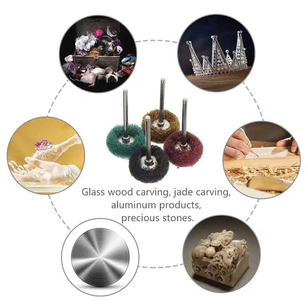 Nylon polishing wheel applications jewelry crafts wood metal