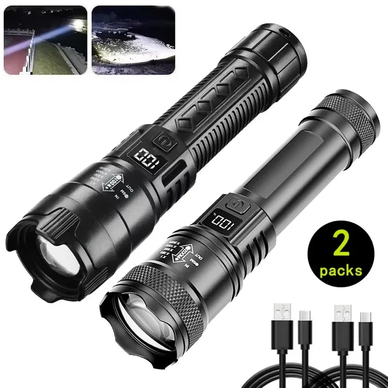 P50 LED flashlight Type-C fast charging port 4 to 6 hours