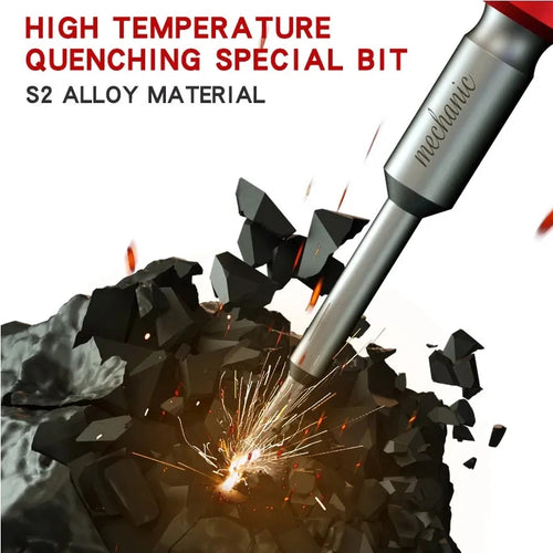 Precision screwdriver tip detail S2 bit Phillips Torx Y-Type

