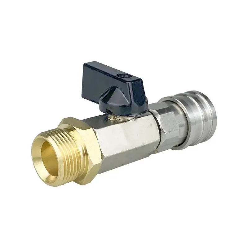 Pressure washer ball valve M22 14mm with 1/4 quick connector