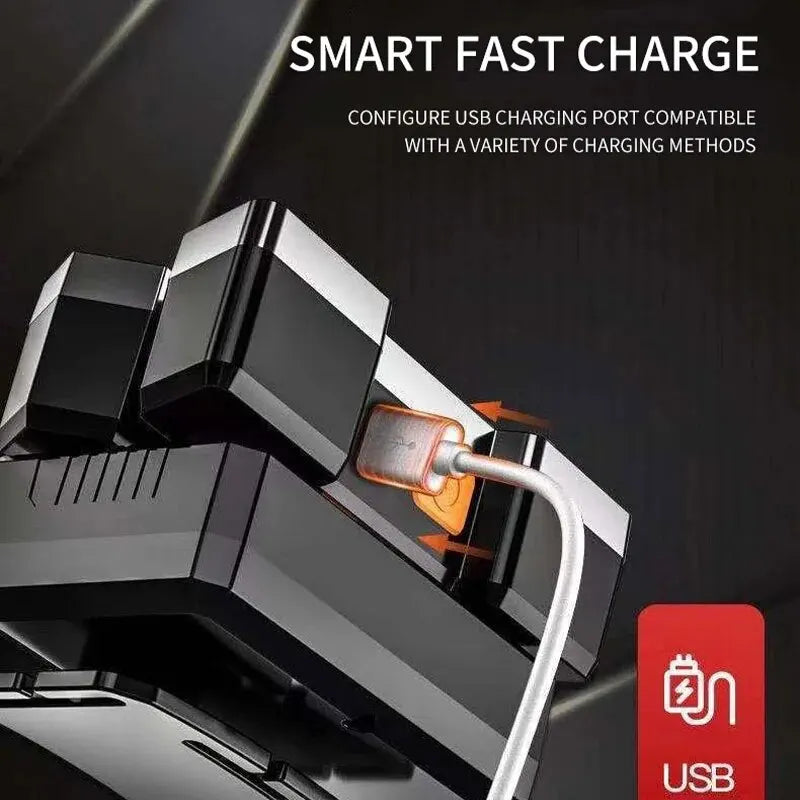 Rechargeable LED headlamp USB fast charging port