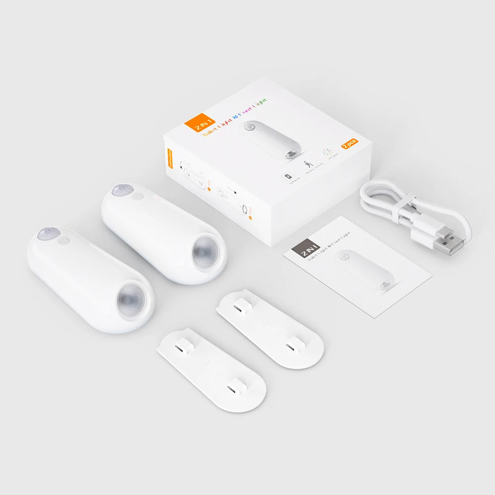Single RGB motion sensor night light product shot — white compact design