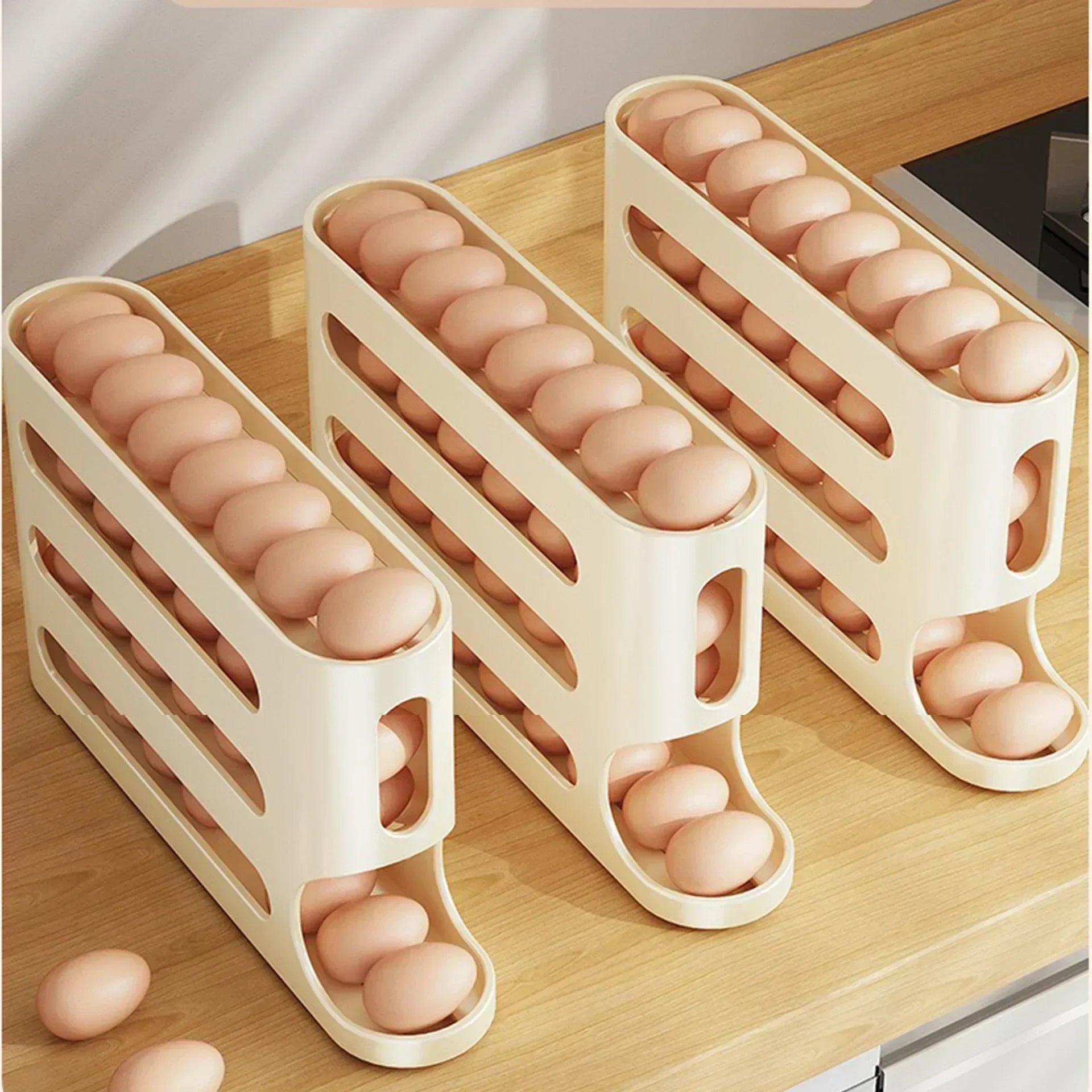 Egg rack detail close-up food grade polypropylene plastic
