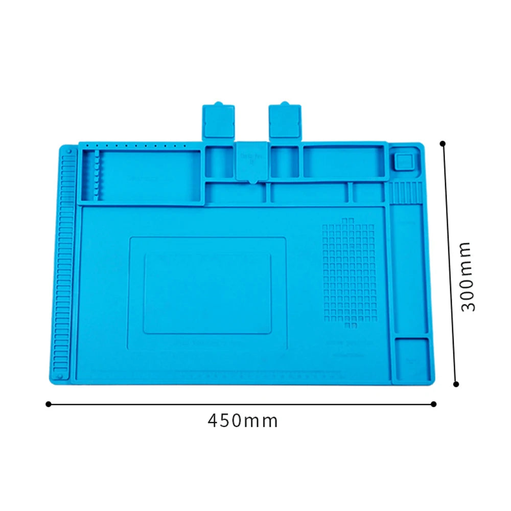 Small silicone heat insulation pad 300x200mm flat view