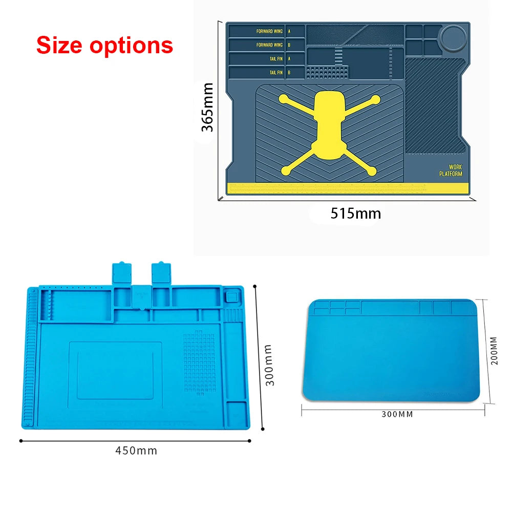 TE-619 large repair work pad 51.5cm dimensions flat view