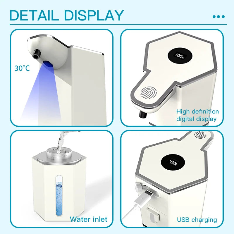 Automatic soap dispenser detail display foam liquid mode