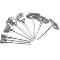 9-piece mini steel wire brush set for rotary tool rust removal