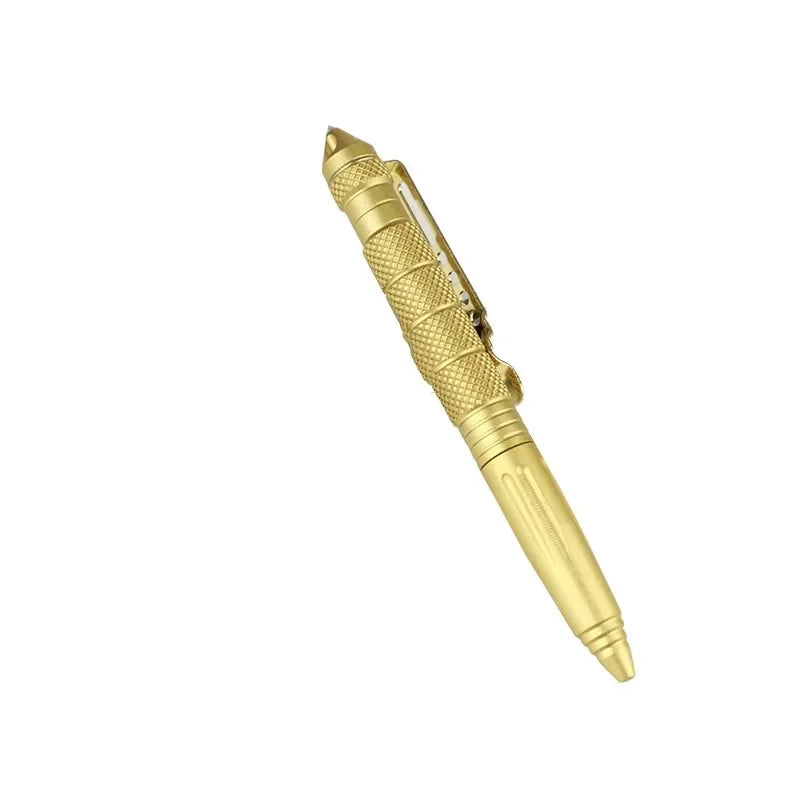 Gold aviation aluminum tactical pen EDC glass breaker tool
