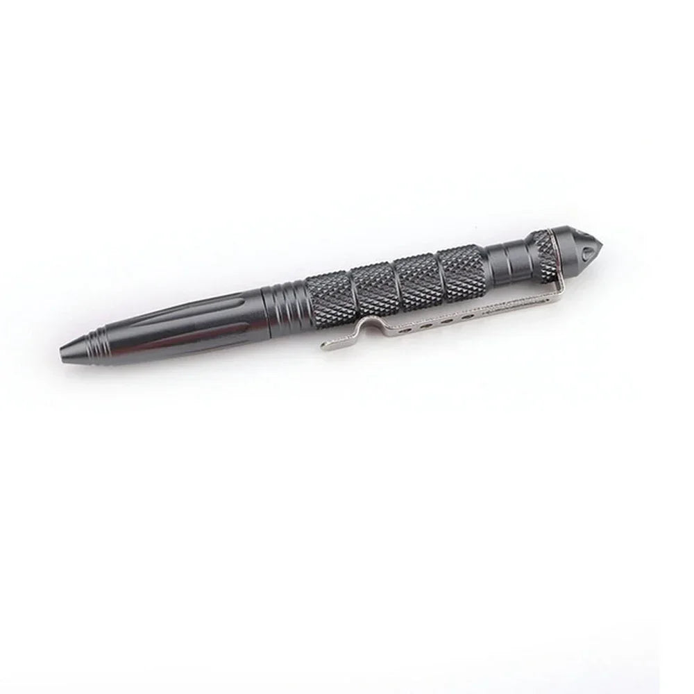 Grey aviation aluminum tactical pen EDC glass breaker tool